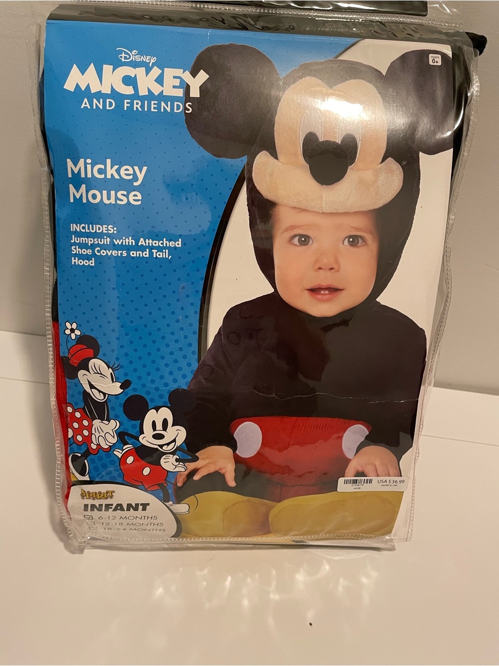Mickey And Friends Disney Brand New in Bag Size 6-12 Months Mickey Mouse Costume